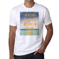 I feel happy, Men's White tee, 100% Cotton 00169