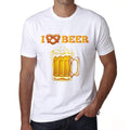 I Love Beer 2, Oktoberfest T-shirt, Men's White tee, 100% Cotton 00179