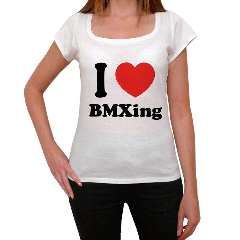 I Love Bmxing Womens Short Sleeve Round Neck T-Shirt 00037 - Casual