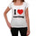 I Love Carting Womens Short Sleeve Round Neck T-Shirt 00037 - Casual