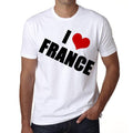 I love France Men's Short Sleeve Round Neck T-shirt 00170