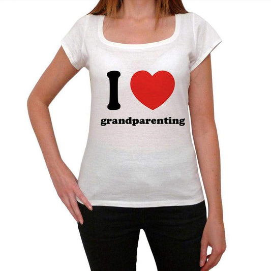 I Love Grandparenting Womens Short Sleeve Round Neck T-Shirt 00037 - Casual