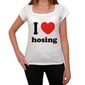 I love hosing, Women's Short Sleeve Round Neck T-shirt 00037