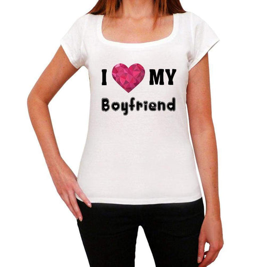 I Love My Boyfriend Womens Short Sleeve T-Shirt - Shirts