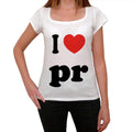 I love pr, Women's Short Sleeve Round Neck T-shirt 00037