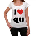 I love qu, Women's Short Sleeve Round Neck T-shirt 00037