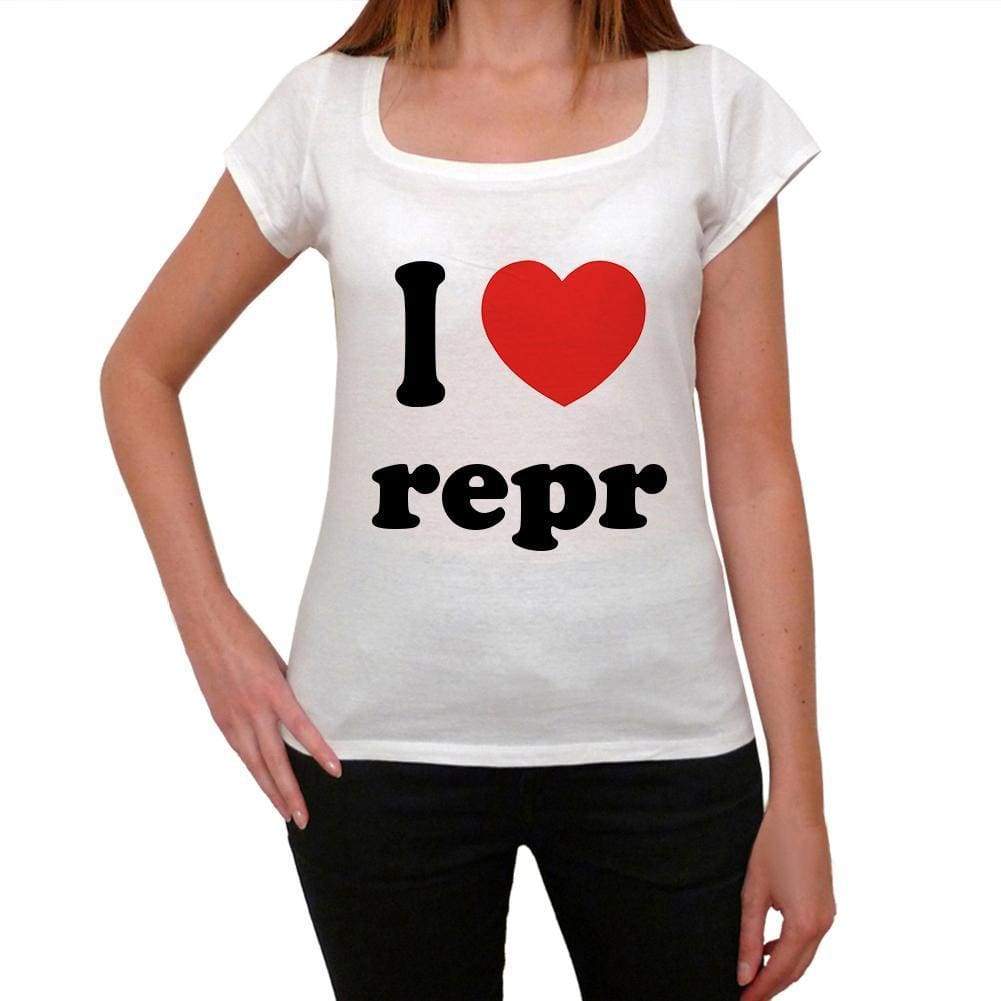 I Love Repr Womens Short Sleeve Round Neck T-Shirt 00037 - Casual