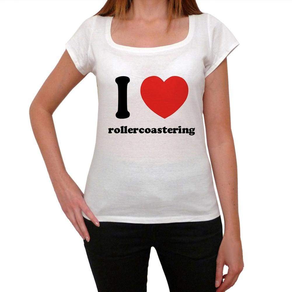 I Love Rollercoastering Womens Short Sleeve Round Neck T-Shirt 00037 - Casual