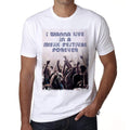 I Wanna Live In a Music Fest Forever, EXIT FEST T-shirt, Men's White tee, 100% Cotton 00179