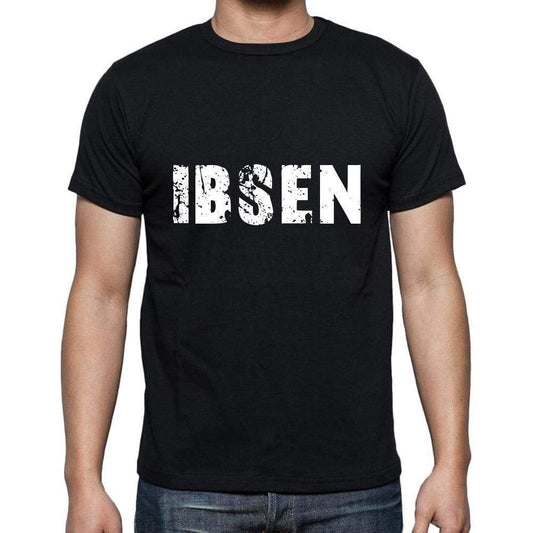 Ibsen Mens Short Sleeve Round Neck T-Shirt 5 Letters Black Word 00006 - Casual