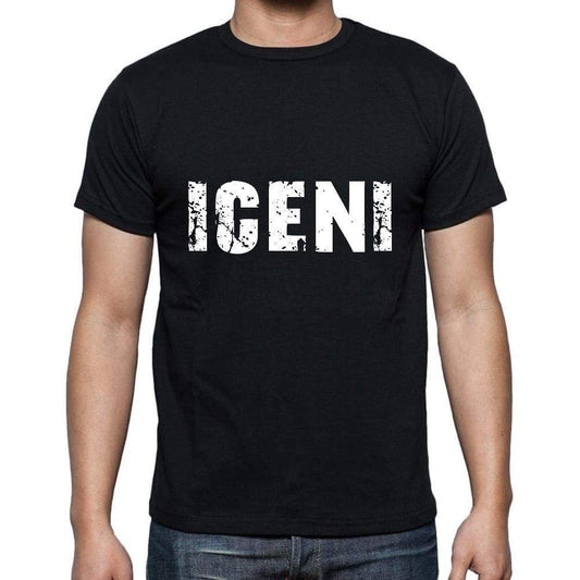Iceni Mens Short Sleeve Round Neck T-Shirt 5 Letters Black Word 00006 - Casual