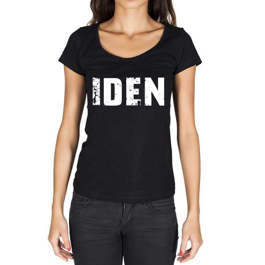 Iden German Cities Black Womens Short Sleeve Round Neck T-Shirt 00002 - Casual