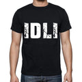 idli Men's Short Sleeve Round Neck T-shirt , 4 letters Black