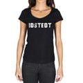 idstedt, German Cities Black, Women's Short Sleeve Round Neck T-shirt 00002