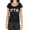ifta, German Cities Black, Women's Short Sleeve Round Neck T-shirt 00002