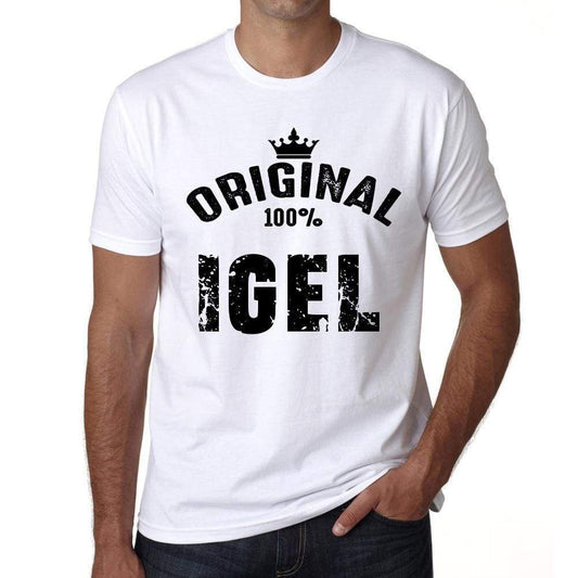 Igel 100% German City White Mens Short Sleeve Round Neck T-Shirt 00001 - Casual