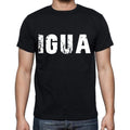 igua Men's Short Sleeve Round Neck T-shirt , 4 letters Black