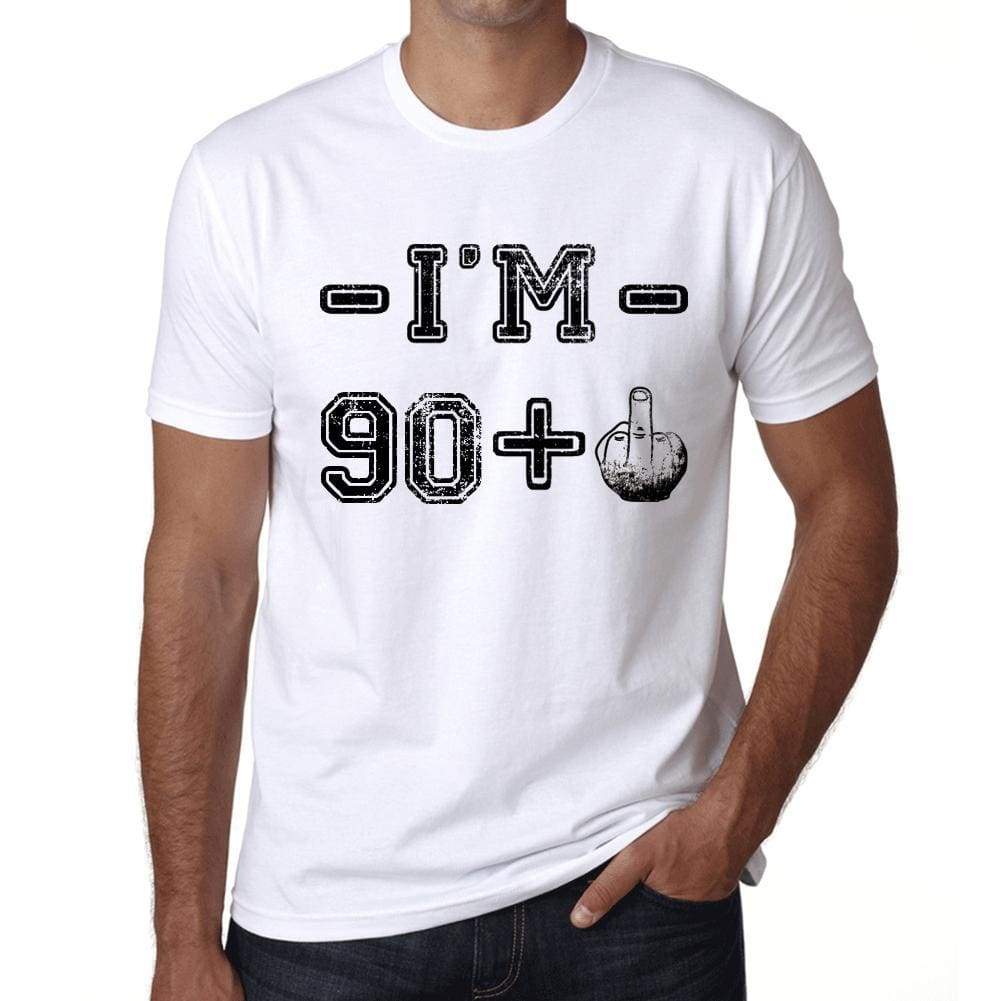 Im 90 Plus Mens T-Shirt White Birthday Gift 00443 - White / Xs - Casual