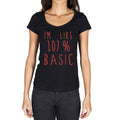 I'm Like 100% Basic, Black, Women's Short Sleeve Round Neck T-shirt, gift t-shirt 00329