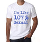 Im Like 100% Sexual White Mens Short Sleeve Round Neck T-Shirt Gift T-Shirt 00324 - White / S - Casual