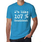 Im Like 107% Confident Blue Mens Short Sleeve Round Neck T-Shirt Gift T-Shirt 00330 - Blue / S - Casual