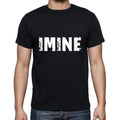 imine Men's Short Sleeve Round Neck T-shirt , 5 letters Black , word 00006