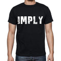 imply Men's Short Sleeve Round Neck T-shirt , Black T-shirt EN