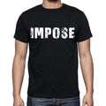 impose Men's Short Sleeve Round Neck T-shirt , Black T-shirt EN
