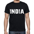 india Men's T-Shirt Short Sleeve Round Neck Black t shirt for men