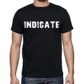 indicate Men's Short Sleeve Round Neck T-shirt , Black T-shirt EN