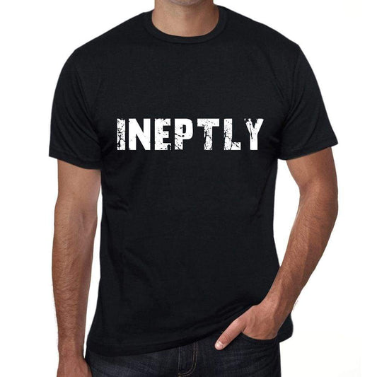 Ineptly Mens Vintage T Shirt Black Birthday Gift 00555 - Black / Xs - Casual