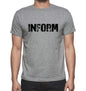 Inform Grey Mens Short Sleeve Round Neck T-Shirt 00018 - Grey / S - Casual