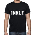 inkle Men's Short Sleeve Round Neck T-shirt , 5 letters Black , word 00006