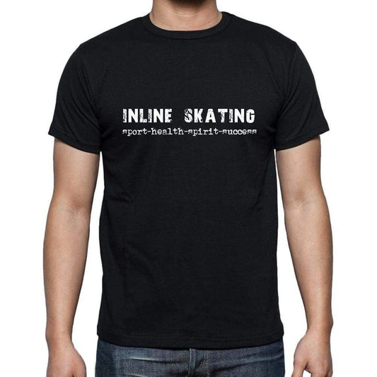 Inline Skating Sport-Health-Spirit-Success Mens Short Sleeve Round Neck T-Shirt 00079 - Casual