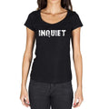 inquiet, Dictionnaire français, <span>Femme</span> <span>manches courtes</span> <span>Col rond</span> 00010