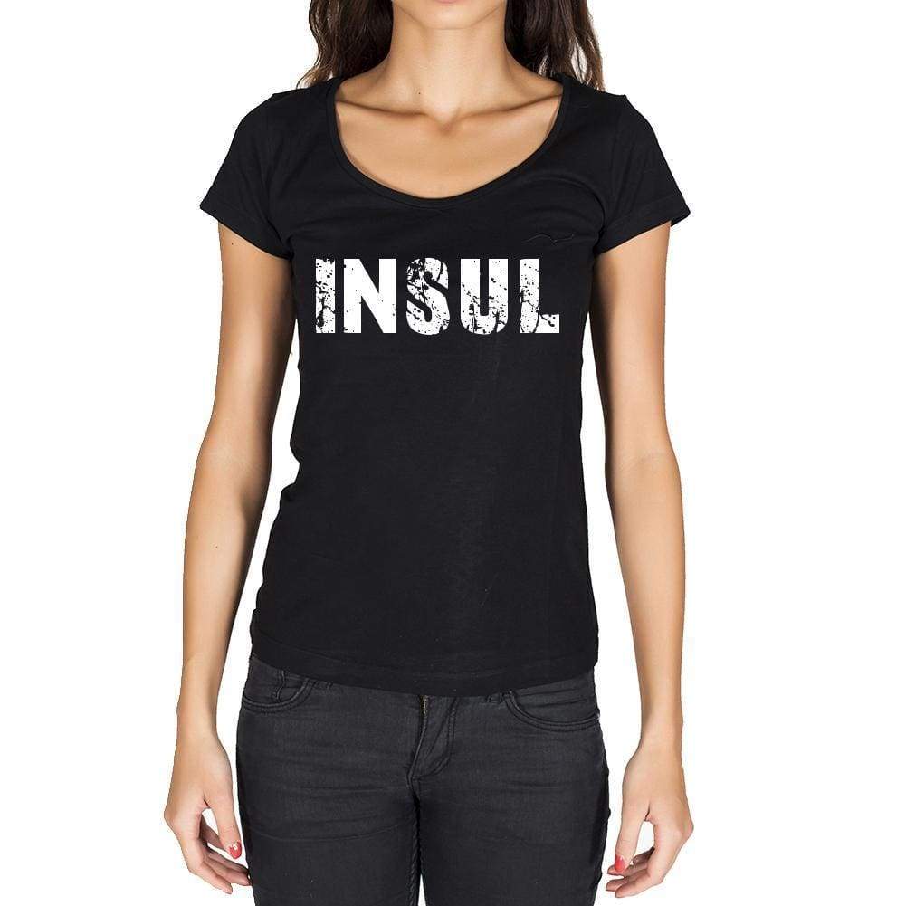 Insul German Cities Black Womens Short Sleeve Round Neck T-Shirt 00002 - Casual