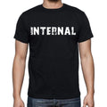 internal Men's Short Sleeve Round Neck T-shirt , Black T-shirt EN