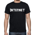 Internet , white letters, Men's Short Sleeve Round Neck T-shirt 00007