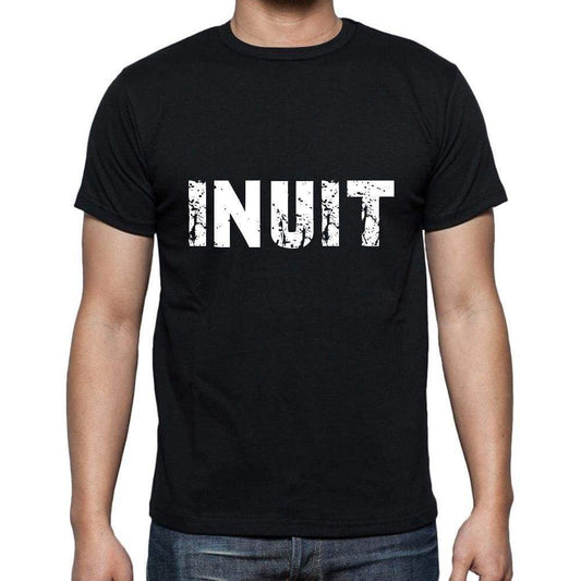 Inuit Mens Short Sleeve Round Neck T-Shirt 5 Letters Black Word 00006 - Casual