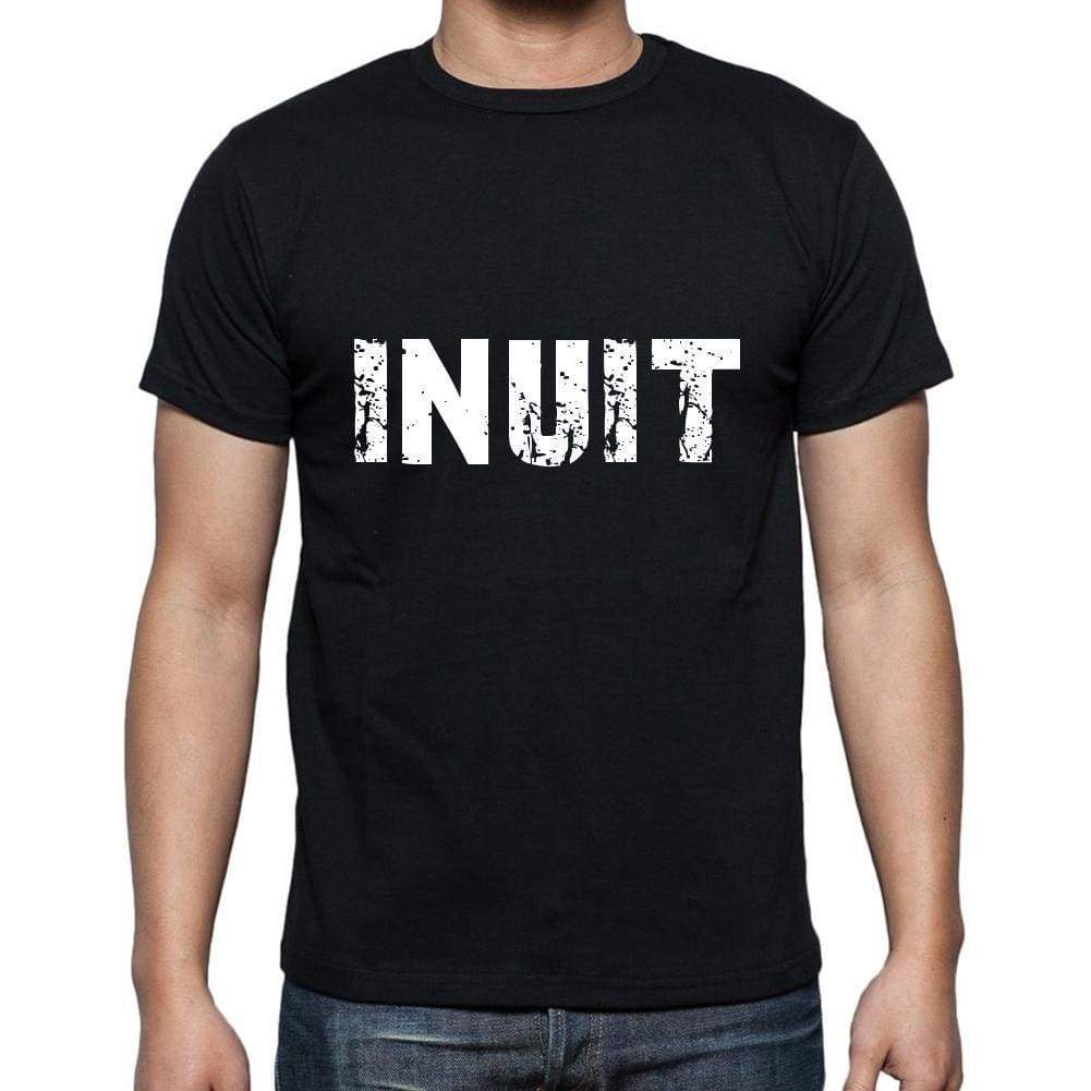 Inuit Mens Short Sleeve Round Neck T-Shirt 5 Letters Black Word 00006 - Casual