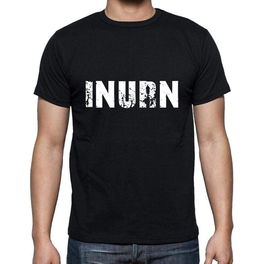 Inurn Mens Short Sleeve Round Neck T-Shirt 5 Letters Black Word 00006 - Casual
