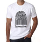 Inventive Fingerprint White Mens Short Sleeve Round Neck T-Shirt Gift T-Shirt 00306 - White / S - Casual