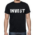 invest Men's Short Sleeve Round Neck T-shirt , Black T-shirt EN