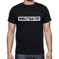 Investigator t shirt, mens t-shirt, occupation, S Size, Black, Cotton