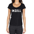 inzell, German Cities Black, Women's Short Sleeve Round Neck T-shirt 00002
