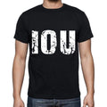 iou men t shirts,Short Sleeve,t shirts men,tee shirts for men,cotton,black , 3 letters