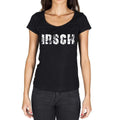 irsch, German Cities Black, Women's Short Sleeve Round Neck T-shirt 00002