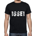 issei Men's Short Sleeve Round Neck T-shirt , 5 letters Black , word 00006