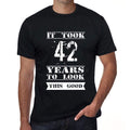 It Took 42 Years To Look This Good Men's T-shirt Black Birthday Gift 00478
