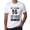 It Took 98 Years To Look This Good Men's T-shirt White Birthday Gift 00477